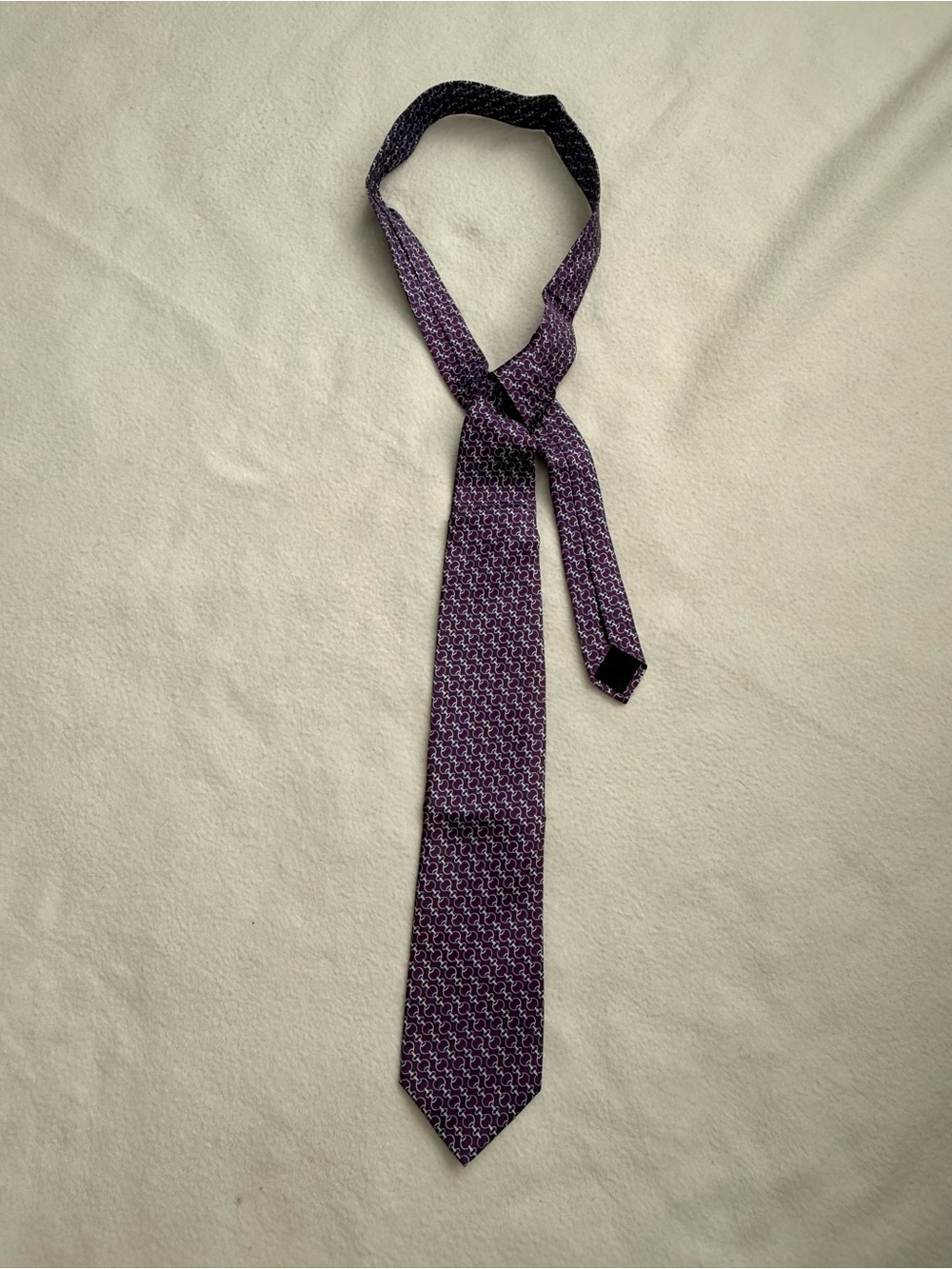 Brooks Brothers Purple Geometric Pattern Tie